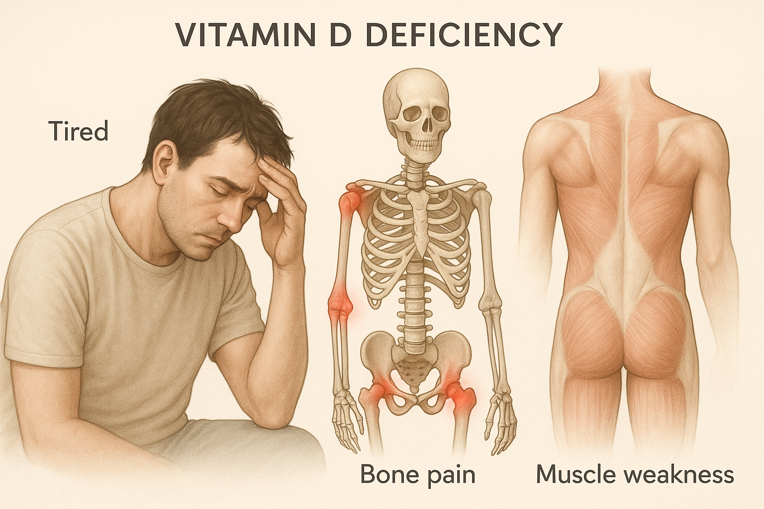 Vitamin D Deficiency Symptoms: Common Signs of Low Vitamin D